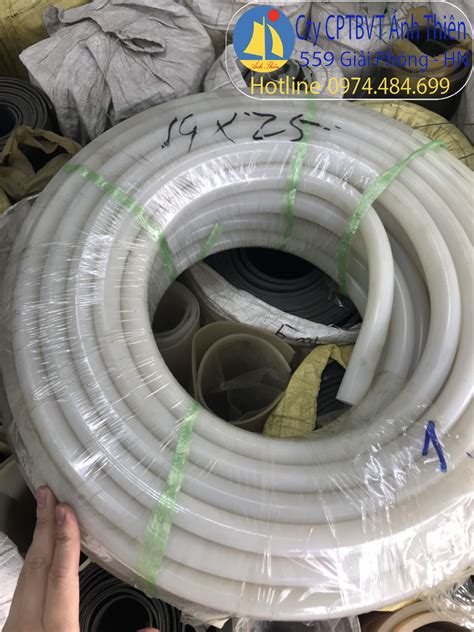 Ống silicon màu trắng chịu nhiệt KT 19 x 25