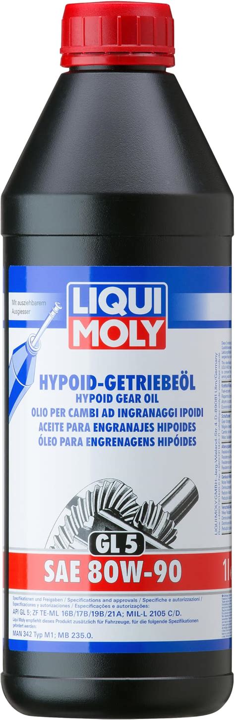 LIQUI MOLY Hypoid-Getriebeöl (GL4/5) TDL SAE 75W-90 | 1 L | Getriebeöl ...