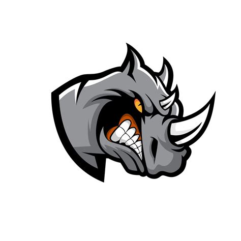 Rhino Mascot Logo Vector Design 31744543 Vector Art at Vecteezy