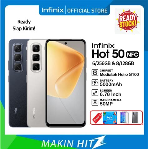 INFINIX HOT 50 RAM 6 256 GB 8 128 GB Garansi Lazada Indonesia