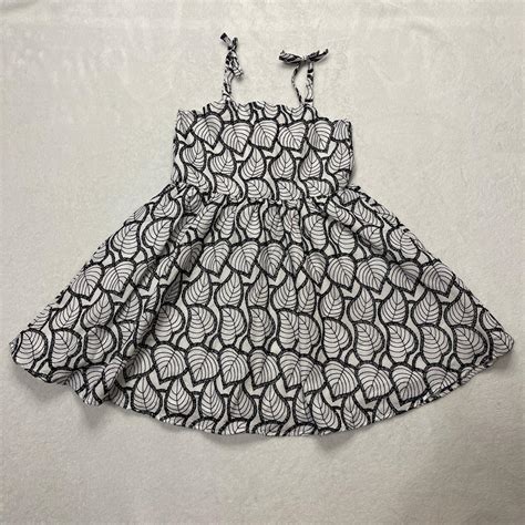 Janie and Jack Size 6 Black and White Kids Dress - Depop