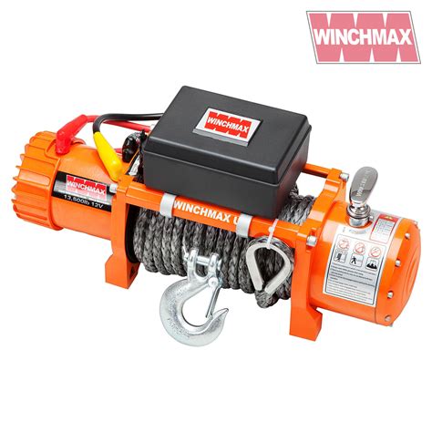 ELECTRIC WINCH 13500lb 12V SYNTHETIC ROPE WINCHMAX 4x4 RECOVERY