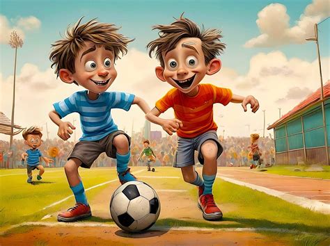 ai generated football boys royalty  stock illustration