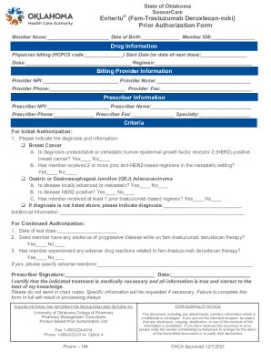 Fillable Online Prior Authorization Criteria Document For Fax Email