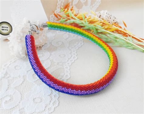 Rainbow Lgbt Necklace Gay Pride Necklace Lgbt Pride Jewelry Etsy