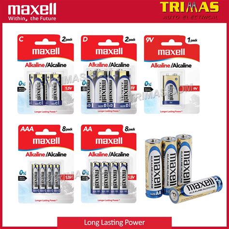 Trimas Original Maxell Alkaline Aa Aaa A A V C D Heavy Duty Alkaline