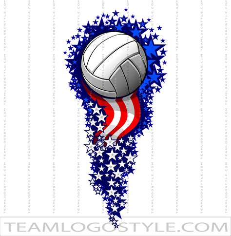 July 4th Volleyball Vector Format Ai  Eps Png