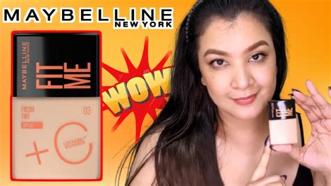 New Maybelline Fit Me Fresh Tint Spf50 Vitamin C First Impression Review Youtube