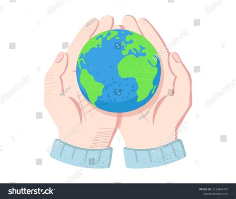 Clipart Holding Earth Both Hands Vector Stock Vector (Royalty Free ...