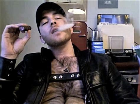 MAN SMOKE ARCHIVE HAIRY HOT LEATHER OTTER SMOKES CIGAR ON CAM ThisVid