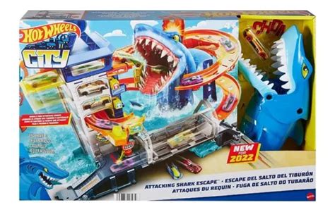 Hot Wheels City Ataque En La Ciudad Tibur N Set Juego Pista Env O Gratis