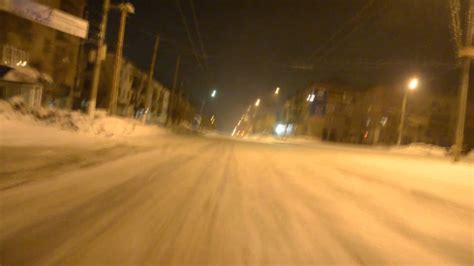 Город Березники, ночная улица Пятилетки... - YouTube