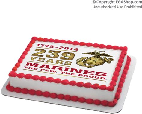 239th Cake Marine Corps Birthday Cake 2014 Clipart Large Size Png Image Pikpng