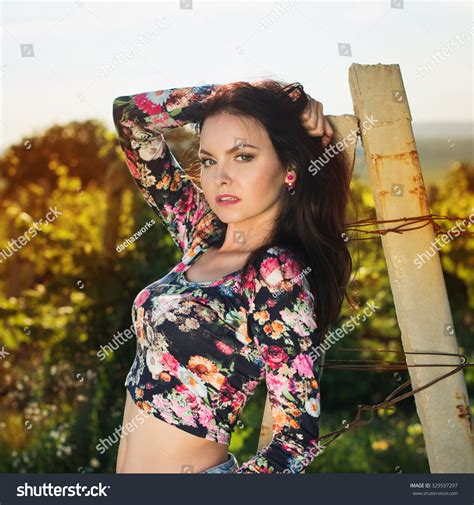 Sexy Beautiful Attractive Brunette Woman Slim Stock Photo Shutterstock