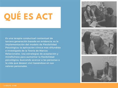 Conociendo La Terapia De Aceptaci N Y Compromiso Act Cideps