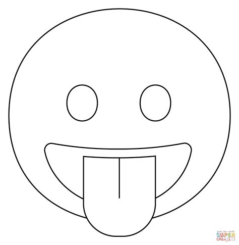 Face With Tongue Emoji Coloring Page Colouringpages Porn Sex Picture