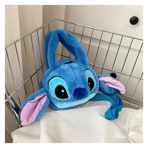 Bolsa de Pelúcia Alça Stitch Lilo e Stitch 18cm Disney Mega Saldão