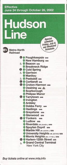 Mnrtthud24jun02 Metro North Railroad Hudson Line Timetable Flickr