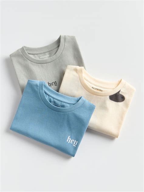 Set De 3 Tricouri Oversized Din Bumbac Culoare Nude RESERVED 135BF 02X