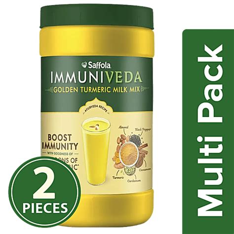 Buy Saffola Immuniveda Golden Turmeric Milk Mix Immunity Booster Online At Best Price Of Rs