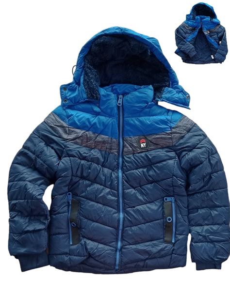 CAMPERA COLEGIAL CON CAPUCHA DESMONTABLE CIRE AZUL CON MICROPOLAR SOFT