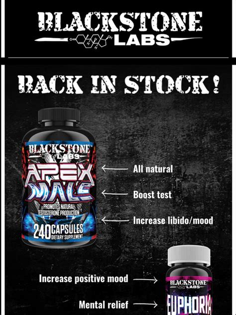 Blackstone Labs: 🚨 NOW BACK IN STOCK: Apex Male & Euphoria 🚨 | Milled