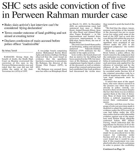 Dawn Epaper Nov Shc Sets Aside Conviction Of Five In