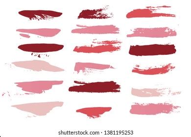Curvy Lipstick Smear Set Bright Nude Stock Vector Royalty Free Shutterstock