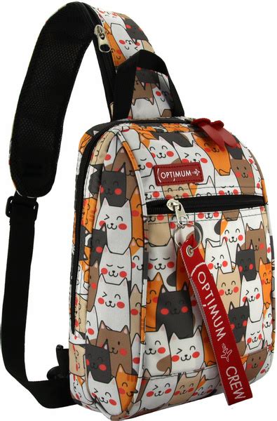 Рюкзак с одной лямкой - сумка на грудь Optimum XXL RL, котики - купить ...