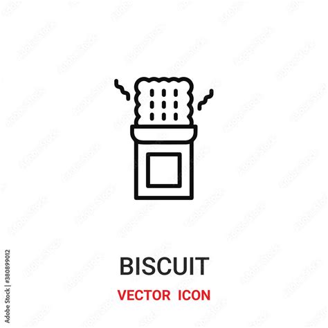 Biscuit Vector Icon Modern Simple Flat Vector Illustration For