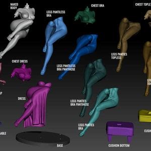 D Stl Naked Woman Femme Fatale Digital Drawing File D Printer In Print Files For D Printer