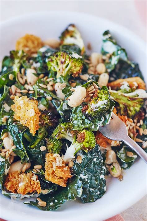 Recipe Broccoli And Kale Caesar Salad Kitchn