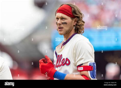 Philadelphia Phillies First Baseman Alec Bohm In Action During A