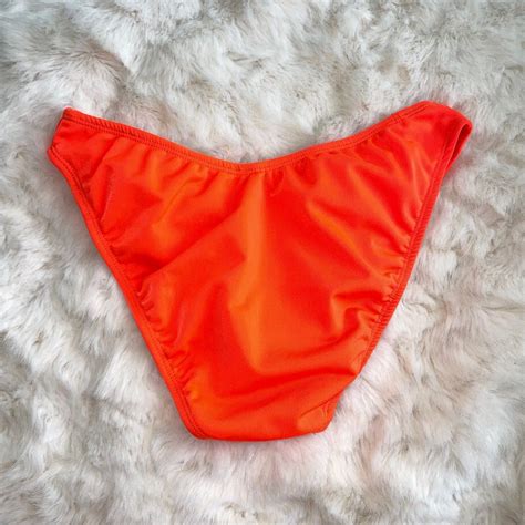 Sew Local Neon Orange Bikini Swimsuit On Carousell