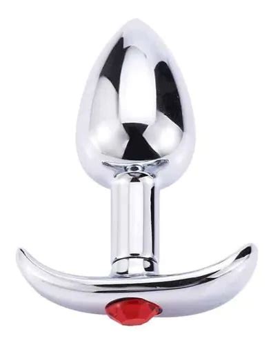 Plug Anal De Luxo Em Alumínio Alça E Joia Tamanho M MercadoLivre
