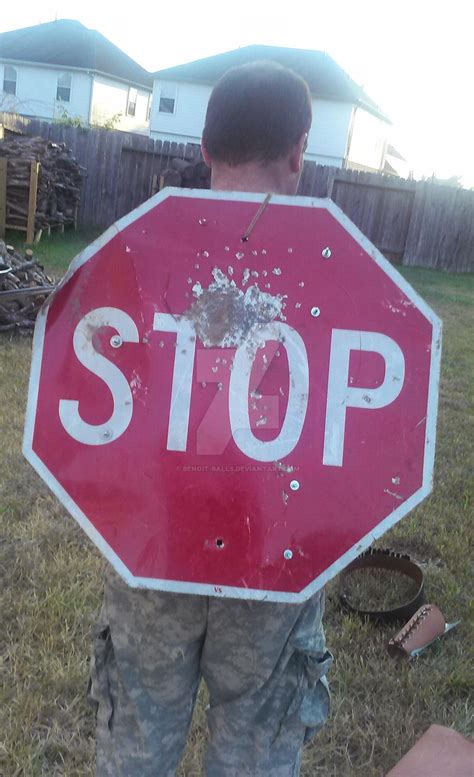 Stop Sign Shield On Back By Benoit Balls On Deviantart