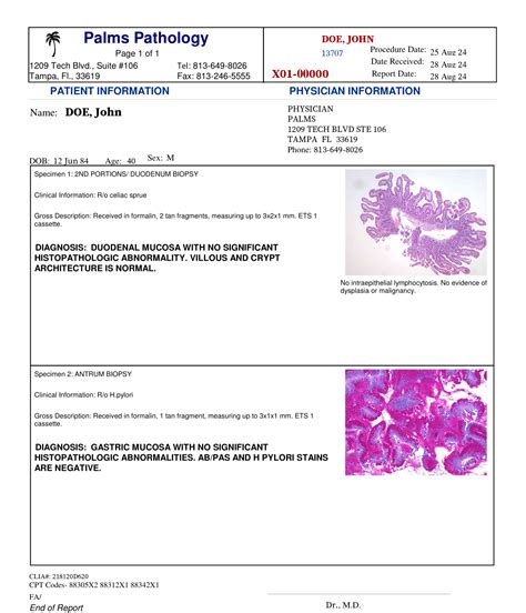 services palms pathology