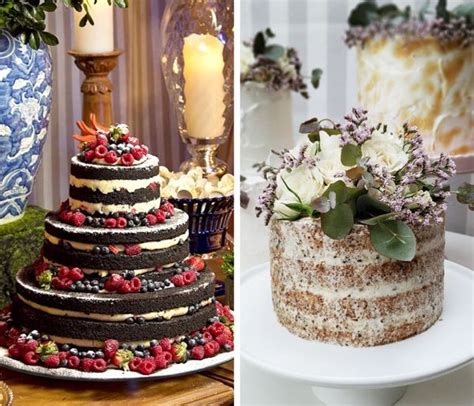 Naked Cakes Para Casamento Casamento Casamentos Bolo