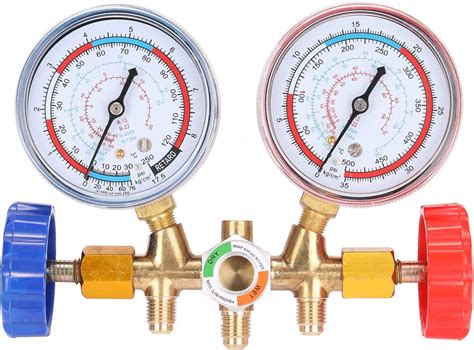 Buy Moweo Way Refrigerant Gauge Ac Diagnostic Manifold Freon Gauge