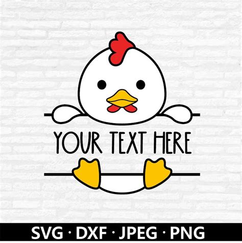 Chicken Monogram Svg Chicken Svg Hen Svg Chicken Cut Files Etsy