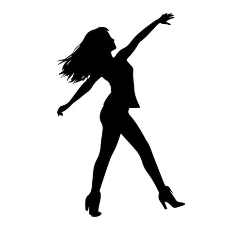 Girl Dancing Silhouette Vector