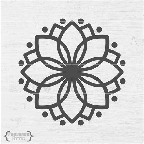 LOTUS FLOWER Digital File Geo Shapes For Tshirt Decal Wall Art Etsy