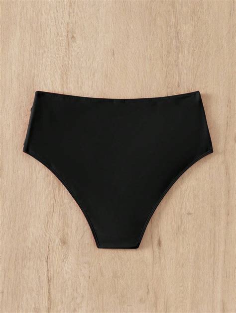 Shein Swim Summer Beach Ruched High Waisted Bikini Bottom For Sale Australia New Collection