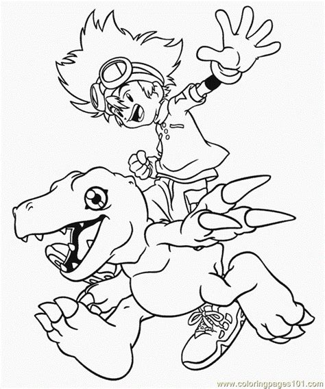 Tai Digimon Coloring Page Clip Art Library