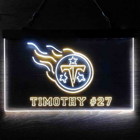 Red Tennessee Titans Team Number Neon Like Led Sign Pro Led Sign