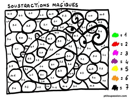 Coloriage Magique Soustraction Coccinelle T L Charger Et Imprimer