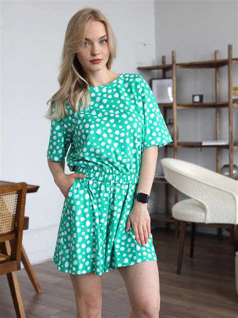 3070 Костюм АГАПЭ фут+шор, Зеленый Снежки