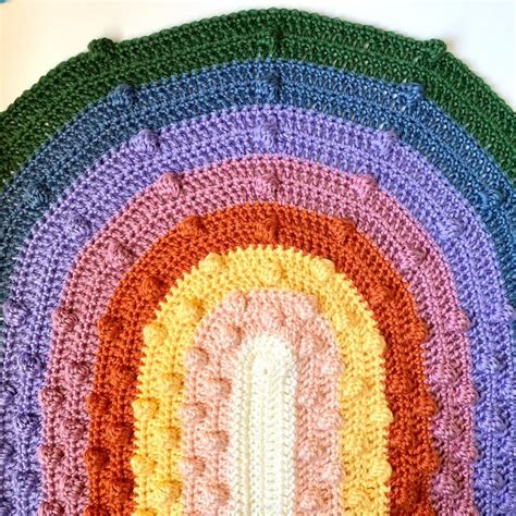 Rainbow Bobble Crochet Blanket Pattern Free 75 Cozy Crochet Throw ...