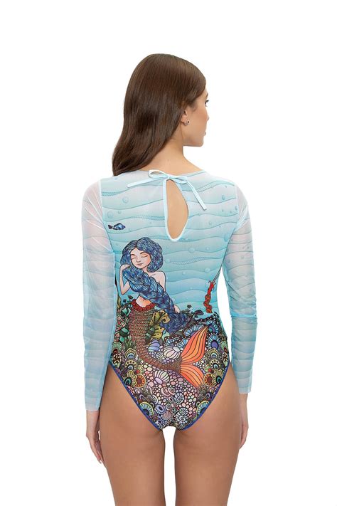 Lina Marlina - No Tan Lines One-piece Smart Swimsuit With Sleeves 35SPF