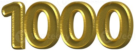 1000 3D Number Illustration Concept Design 11362440 PNG
